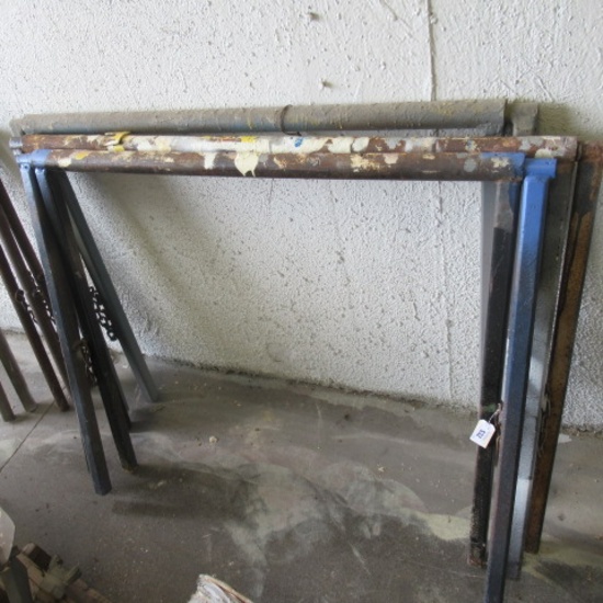 3- metal saw horses, bid X3 46"W 36"T