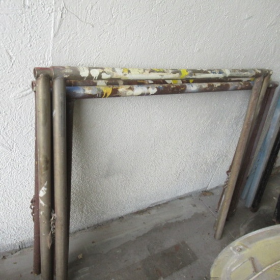3-  metal saw horses, 46"W 36"T