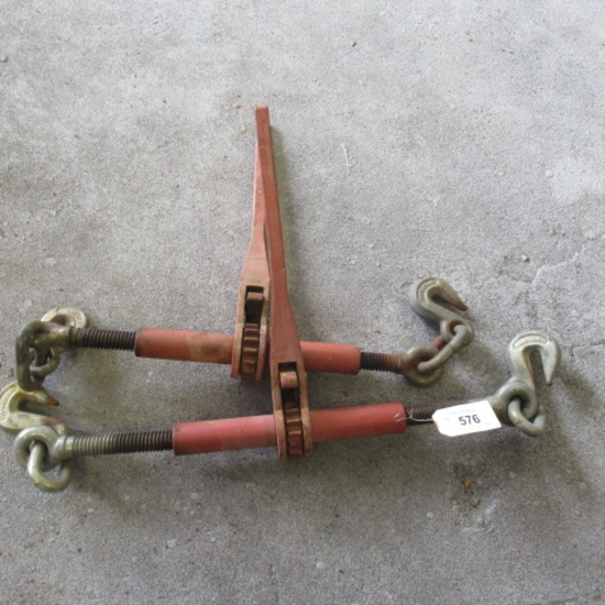 2- ratcheting chain binders, bid X2