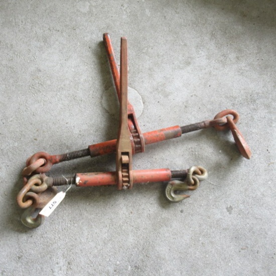 2- ratcheting chain binders, bid X2