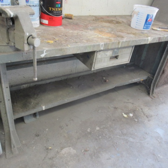 Workbench W/vise, no paint included 72"W 34"T 29"D