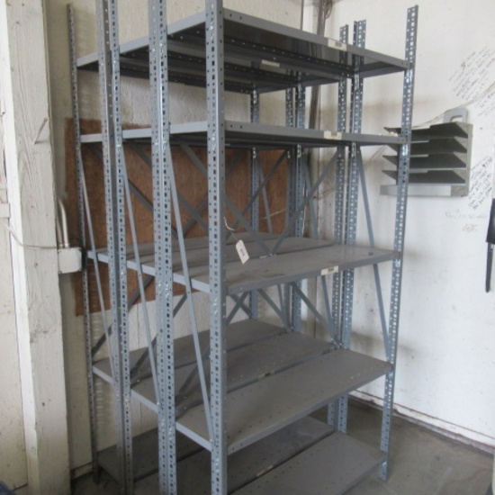 3- metal shelf units, bid X3