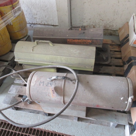 3- space heaters, bid X3 1 LPG, 2- fuel