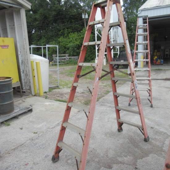 8ft fiberglass step ladder,dbl sided