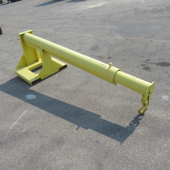 Jib boom for forklift forks 8ft long as pictured, extends 3 to 4 ft