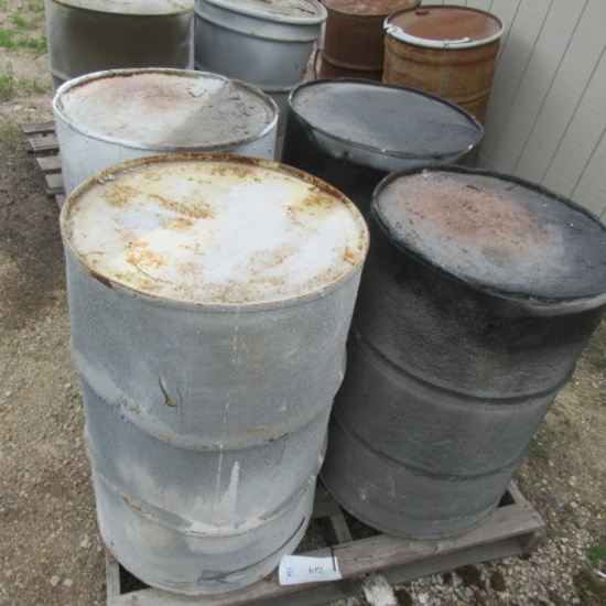 (4) steel 55gal barrels, bid X4