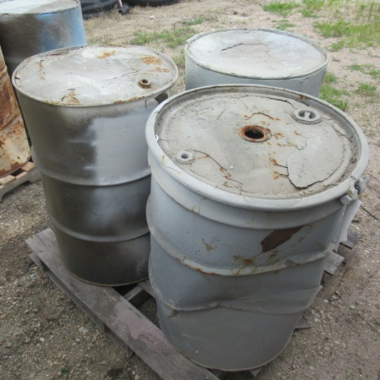(3)steel 55gal barrels, bid X3
