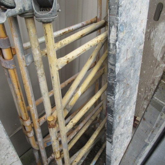 (2) rolling scaffold, bid X2 (1) 4'T, 6'W, 20"D  (1) 6'T, 6'W, 20"D