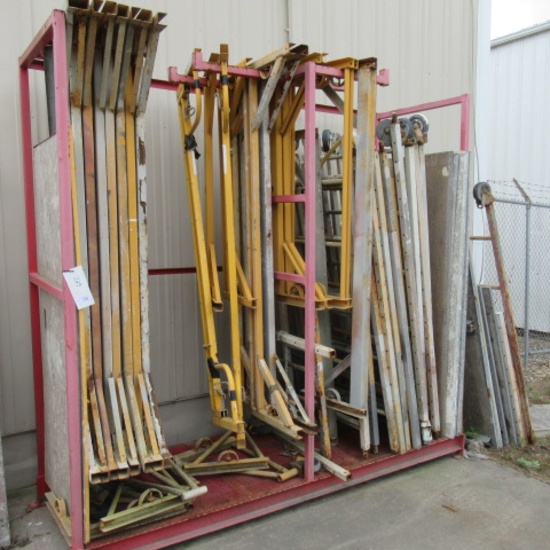 Multiple, scaffold sections plus storage rack many sizes but same style