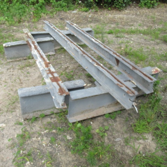 homemade blasting/coating stands, bid X3 8 to 10ft wide, 18" tall