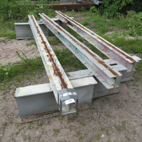 Homemade blasting/coating stands, bid X3 approx 12ft wide by 22" tall