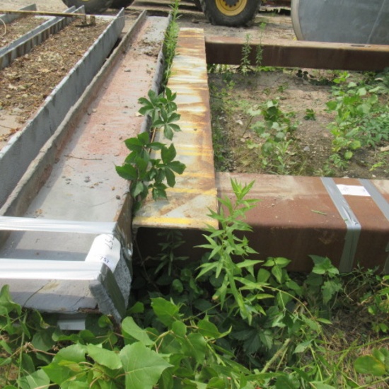 (2) pcs metal, bid X2 I beam 15ft long  C channel 12ft long