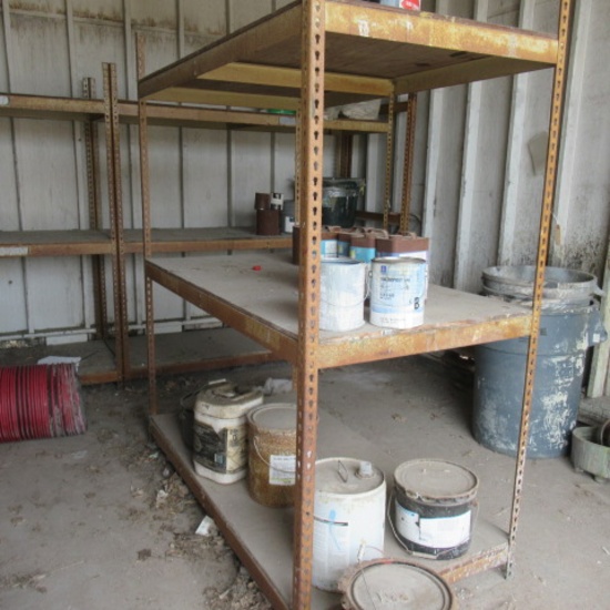 adjustable shelving, no contents 69"W  36"D  7ftT  must bring help & tools to dismantle