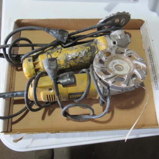 (2) angle girnders w/cement discs, bid X2