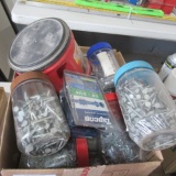 box misc. nails, bolts, screw, tapcons