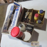 painters plastic, chalk line chalk. putty, scissos