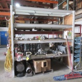 HD shelving unit, no contents 8'W  8.5'T  34