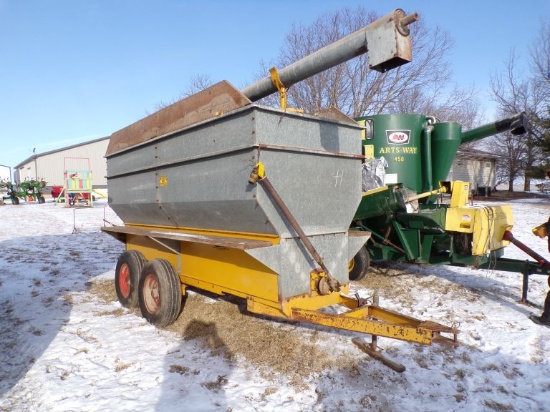 Knoedler galvanized flare box tandem axle auger wagon