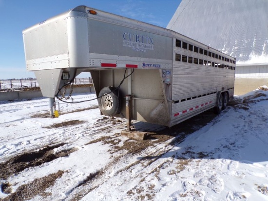 2012 Eby 8’x24’ tandem axle Ruffneck aluminum gooseneck livestock trailer