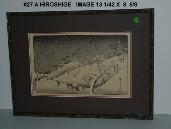 Ando Hiroshige: Lingering Snow at Ash Icayama