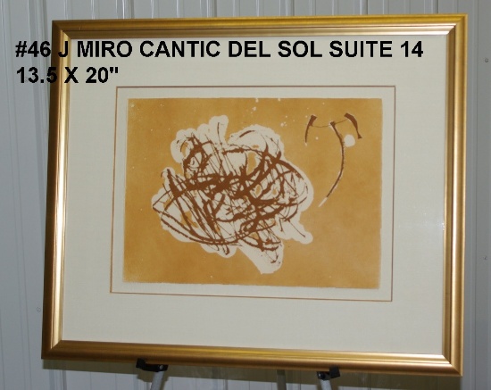 Joan Miro: Cantic del Sol Suite, 14, Stars and Moon