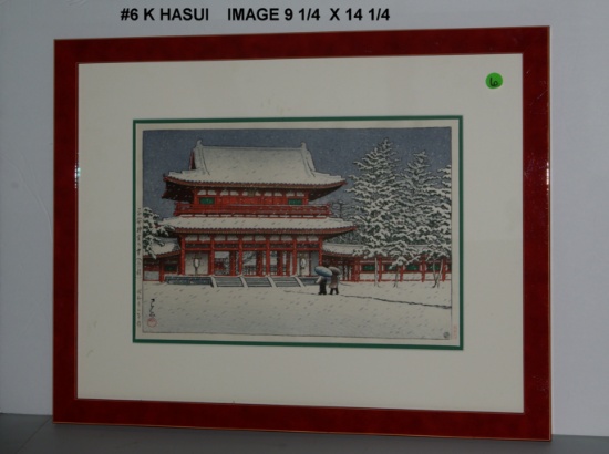 Kawase Hasui: Snow at Heian Shrine, Ktoyo and Bonus Print