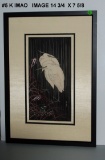 Keinen Imoa: Two Egrets on a Rainy Night