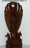 Indonesian Wooden Carving-Flying Garuda