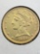 1880 $5 Liberty Gold AU58