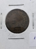 1891 Indian cent AU