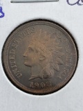 1908 Indian cent MS63