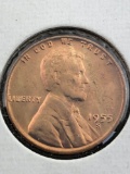 1955-S Wheat Cent MS67 RED