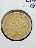 1840 $2 1/2 Liberty Gold XF RARE