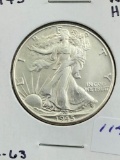 1945 Walking Liberty half MS63