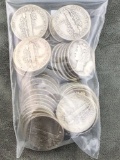 Bag of 50 silver Mercury dimes