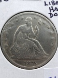 1875 Seated Liberty Half dollar AU50