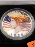 1922 Painted Peace dollar