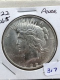 1922 Peace Dollar MS65