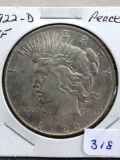 1922-D Peace Dollar VF