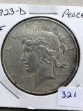 1923-D Peace Dollar VF