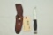 Case Knife With Leather Wrapped Handle & Leather Sheath