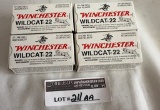 (4) Boxes Winchester Wildcat 22 Long Rifle High Velocity Bullets