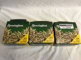 (3) Boxes Remington 22 Long Rifle Brass Plated Hollow Point