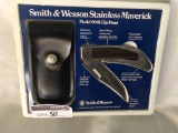 Smith & Wesson Stainless Maverick Model 6061 Clip Point & Sheath