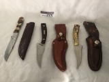 (3) Knives Each With Sheaths