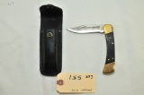 Buck 110 Lock Blade Knife With Leather Case