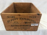 Dupoon Explosives Extra Dynamite 40% Strength Antique Wood Box