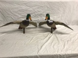 (2) Flying Ducks