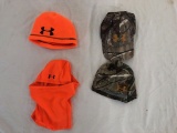 (4) Under Armour Head Coverings