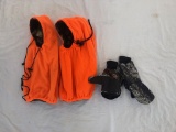 (2) Orange Head Coverings & Gloves